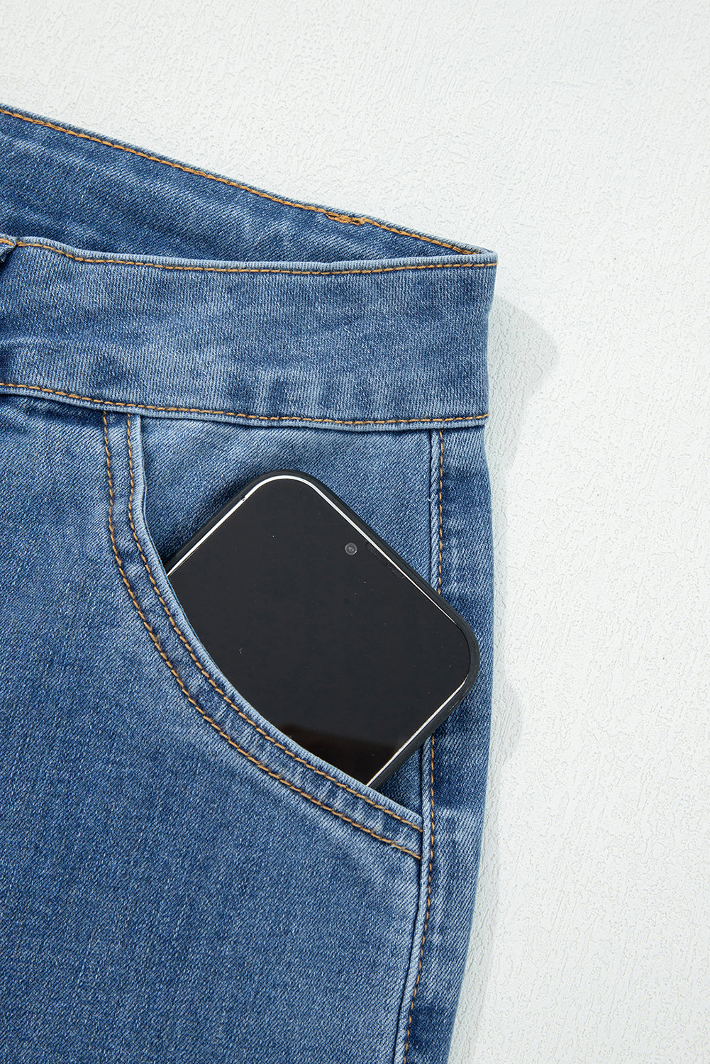 Ashleigh Blue Multi Buttons High Waist Wide Leg Jeans With Pockets